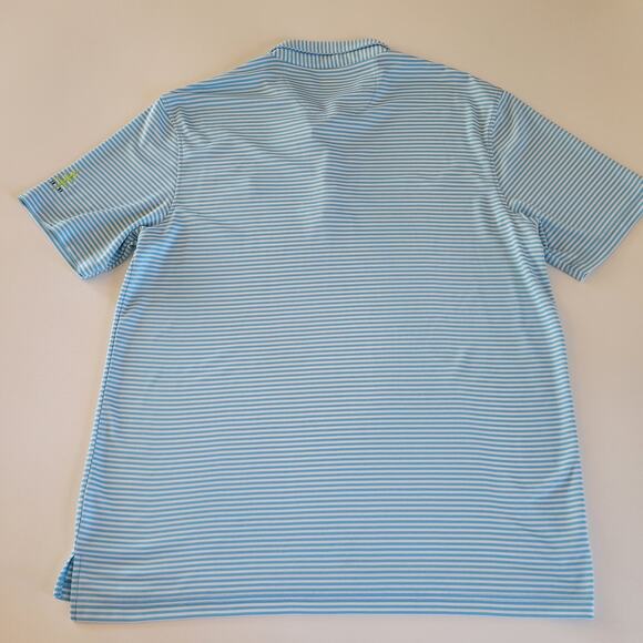 Johnnie-O Men's Polo Shirt XL Blue Striped Casual Golf Active Wear Surf - Picture 9 of 10